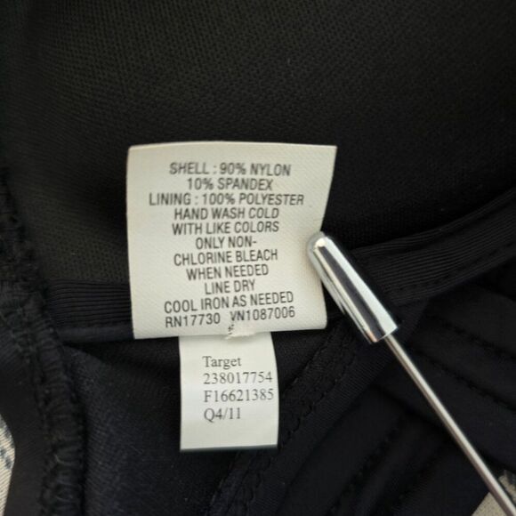 Mossimo Size Small Swim Bikini Top Push Up Black Swimsuit Bra Tie Halter - Picture 10 of 10